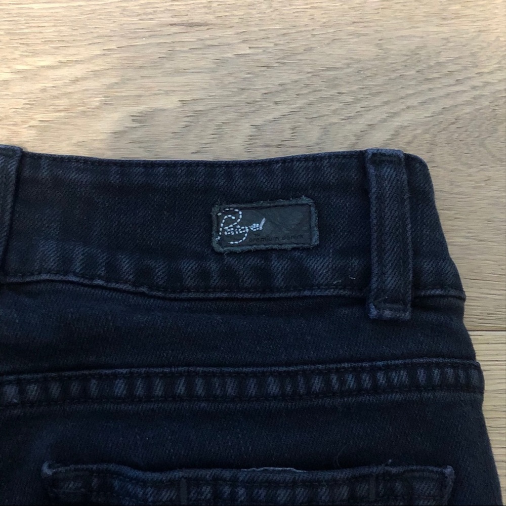 Paige Mid Rise Straight Black denim jeans Sz 24 - Picture 10 of 12